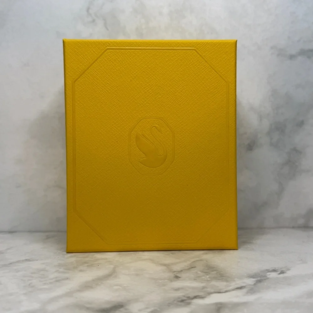 Authentic Swarovski Rectangular Jewelry Box with Outer Sleeve | Yellow | Empty